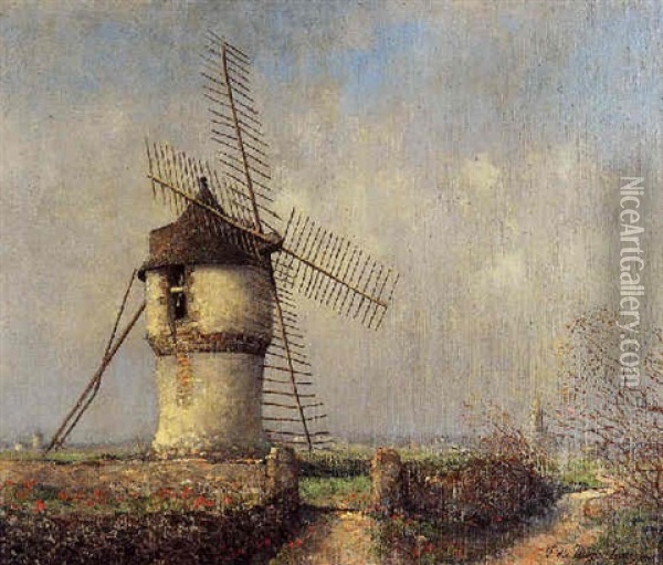 Moulin En Bretagne Oil Painting - Ferdinand du Puigaudeau