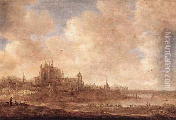 View of Leiden 1643 Oil Painting - Jan van Goyen