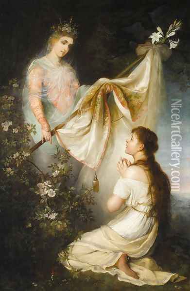 Joan of Arc Oil Painting - Henryk Hector Siemiradzki