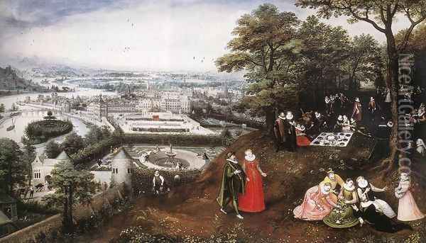 Landscape in Spring 1587 Oil Painting - Lucas Van Valkenborch