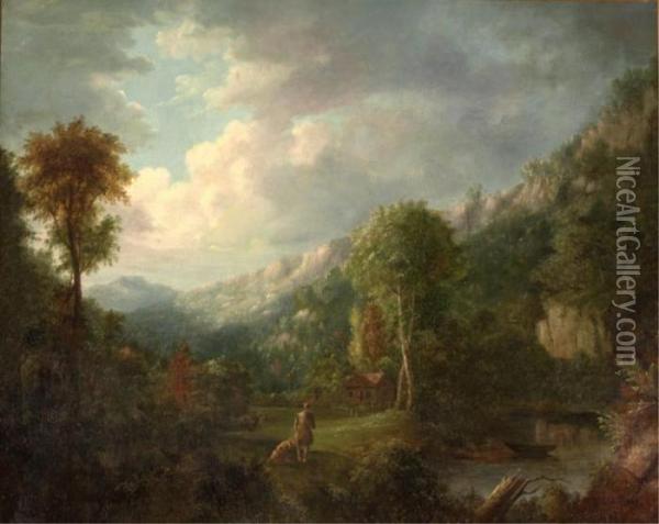 In The Pyrenees Mountains Oil Painting - William Clarkson Stanfield