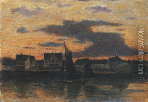 Anversa, 1885 Oil Painting - Vittore Grubicy de Dragon