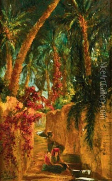 Oasis, Algerie Oil Painting - Georgette Agutte