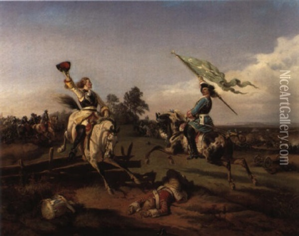 Sieg Der Osterreicher Und Bayern Im Turkenkrieg 1683-1699 Oil Painting - Feodor Dietz