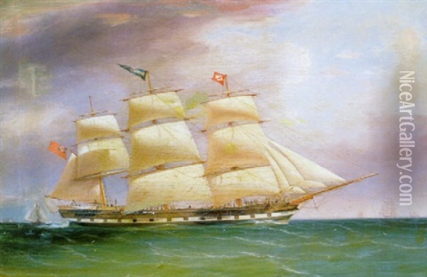 Portrait Of The Full Rigged Ship 
