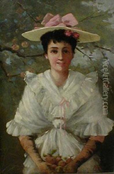 Victorian Mood Oil Painting - J.M. Gilbert