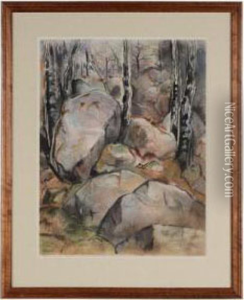Boulders Oil Painting - Will Henry Stevens