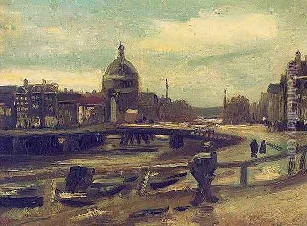 View Of Amsterdam From Central Station Oil Painting - Vincent Van Gogh