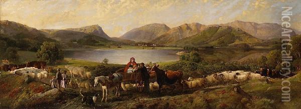 The Highlands Of Scotland Oil Painting - Friedrich Wilhelm Keyl