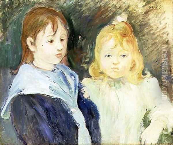 Portrait of Two Children 1893 Oil Painting - Berthe Morisot