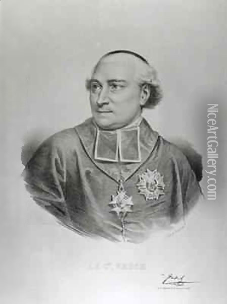 Portrait of Cardinal Joseph Fesch (1763-1839) Oil Painting - Charles Louis Bazin