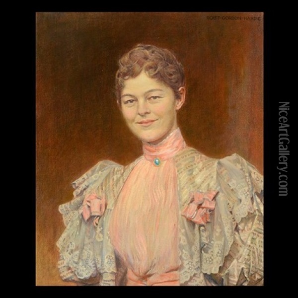 Portrait Of Young Beauty Oil Painting - Robert Gordon Hardie