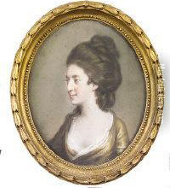 Lady Louisa Connolly Oil Painting - Hugh Douglas Hamilton