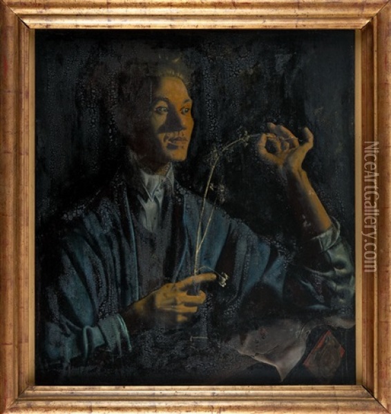 Portret A. M. (antoniego Michalaka) Oil Painting - Jan Gotard