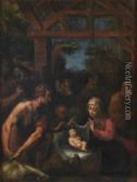 L'adoration Des Bergers Oil Painting - Camillo Procaccini