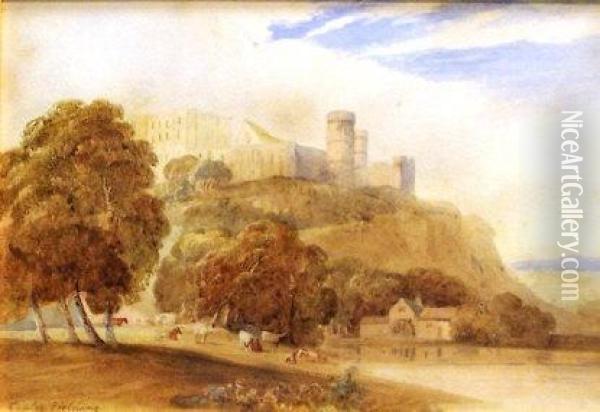 Castle Scene Oil Painting - Anthony Vandyke Copley Fielding