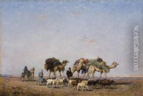 Le Retour Du Desert Oil Painting - Narcisse Berchere