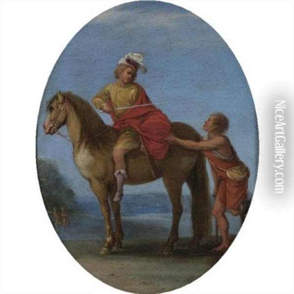 The Charity Of Saint Martin Of Tours Oil Painting - Filippo d' Angeli