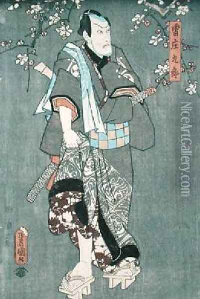 Detail of Character Three from Five Characters from a Play by Toyokuni Oil Painting - Utagawa Kunisada