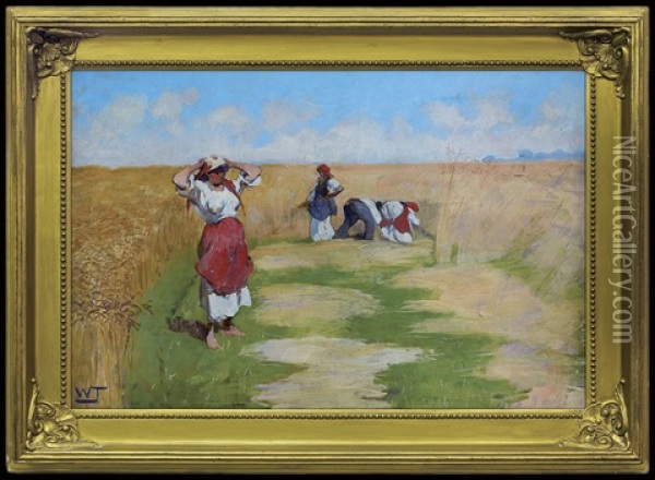 Harvest Oil Painting - Wlodzimierz Tetmayer