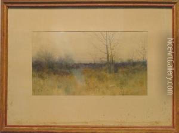 Trees, Winter Oil Painting - Charles Warren Eaton