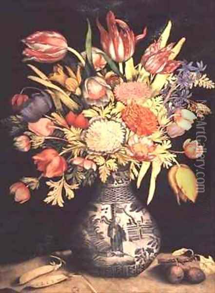 Ming Vase of Flowers Oil Painting - Giovanna Garzoni