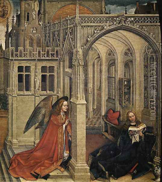 Annunciation c. 1430 Oil Painting - Robert Campin