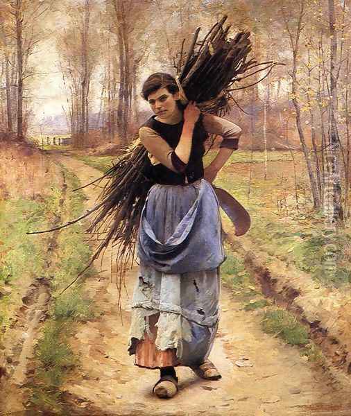 The Woodcutter's Daughter Oil Painting - Charles Sprague Pearce