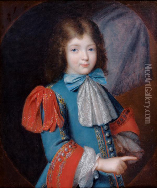 Portrait D'un Jeune Enfant Oil Painting - Louis Ferdinand (the Elder) Elle