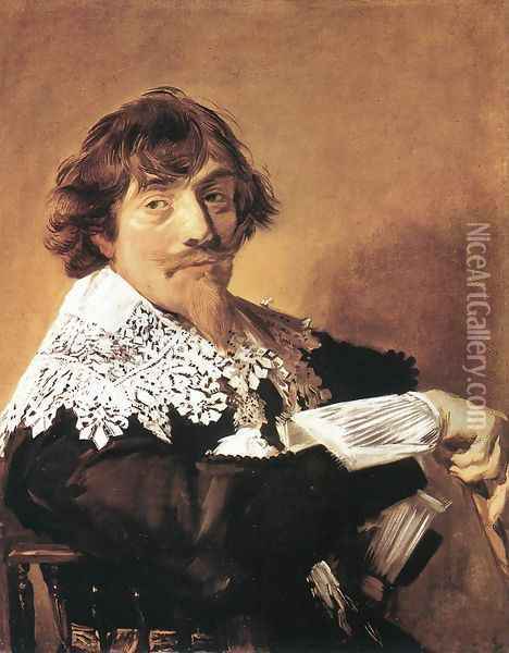 Nicolaes Hasselaer 1630-35 Oil Painting - Frans Hals