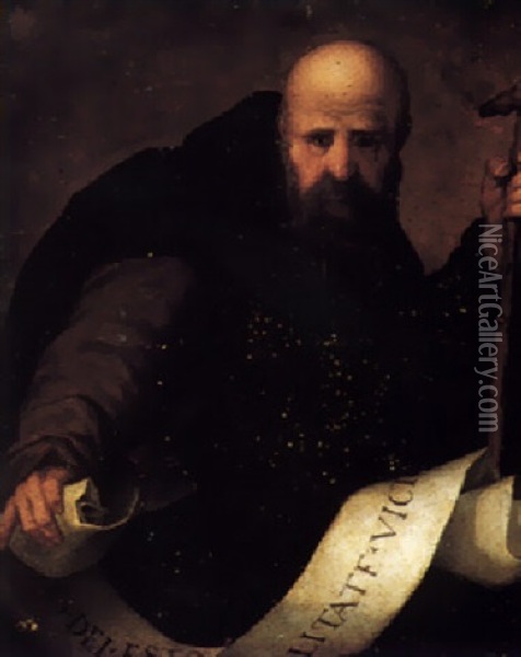 Saint Anthony Abbot Oil Painting - Carlo Portelli