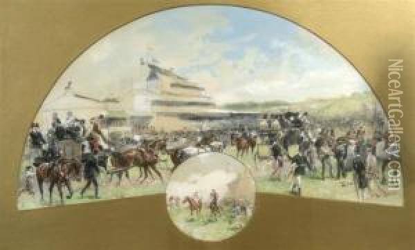 Derby Day Oil Painting - John Beer