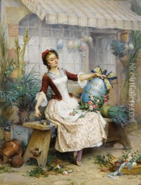The Easter Eggs Oil Painting - Pierre Outin