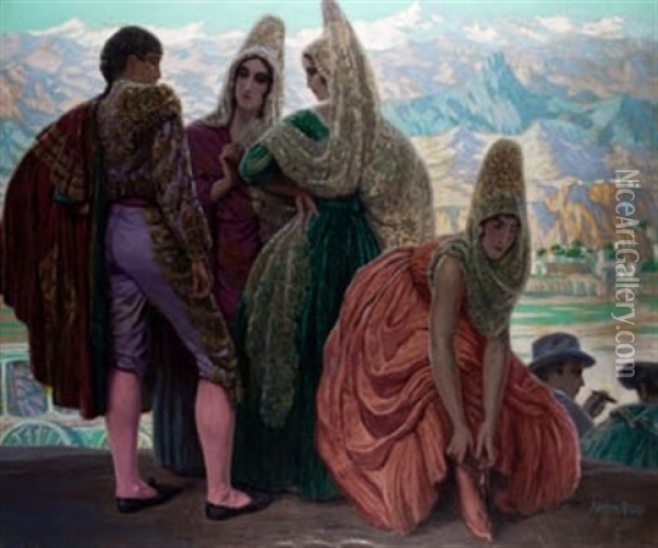 Majas Oil Painting - Federico Beltran Masses