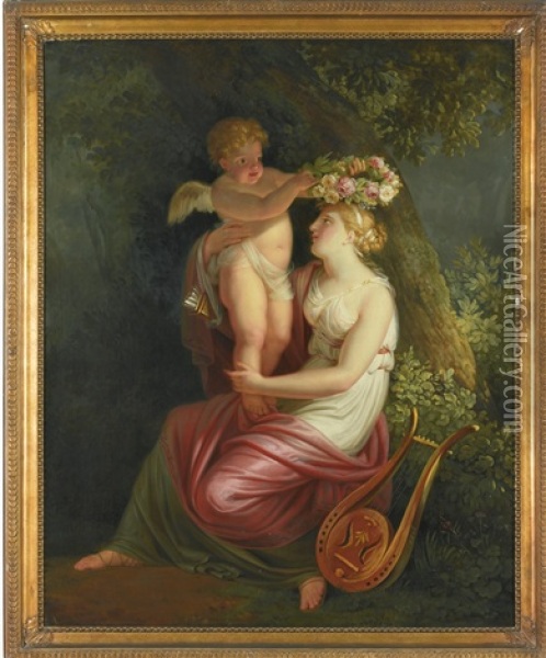 Episodes From The Life Of Cupid (4 Works) Oil Painting - Mathieu Ignace van Bree