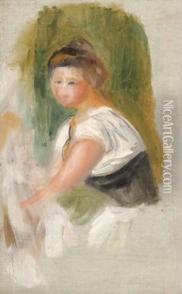 Jeune Femme Oil Painting - Pierre Auguste Renoir