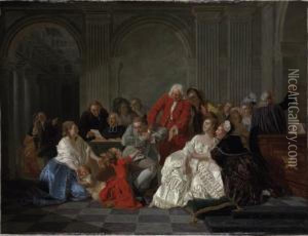 Le Mariage Rompu Oil Painting - Etienne Aubry