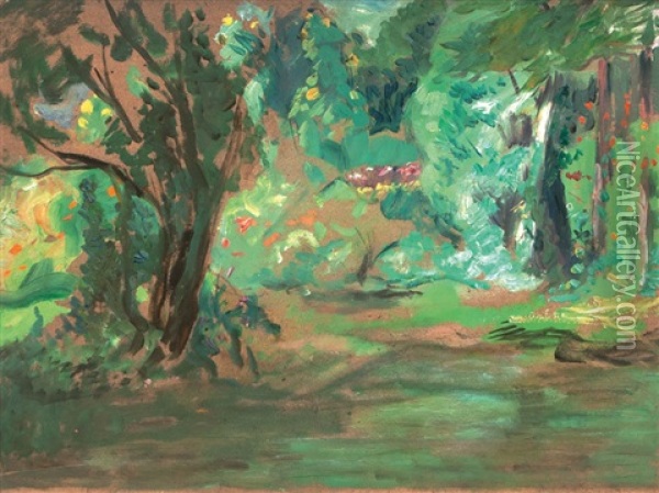 Waldlichtung Oil Painting - Arthur Siebelist