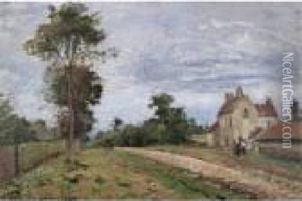 Maison De Monsieur Musy, Louveciennes Oil Painting - Camille Pissarro