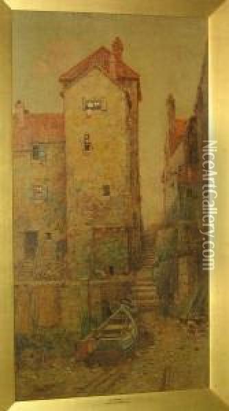Old Whitby Oil Painting - Oswald Garside