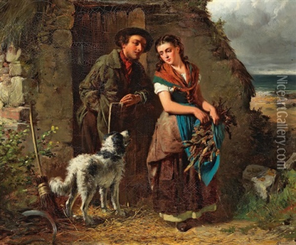 The Admirer Oil Painting - Edward Charles Barnes