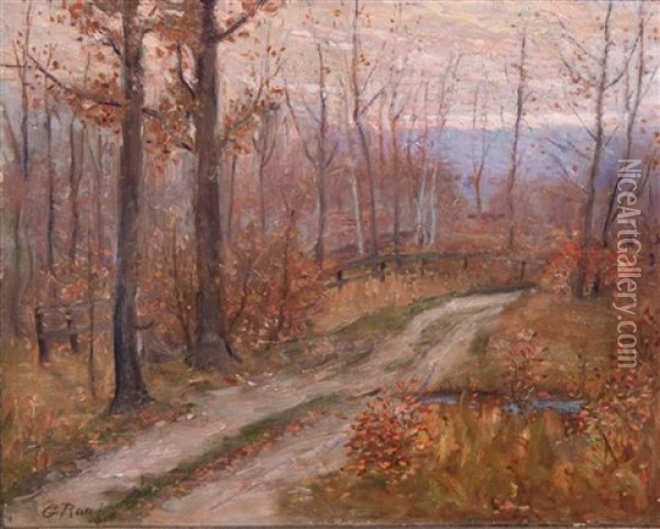 Woodland Sunset Oil Painting - George Raab