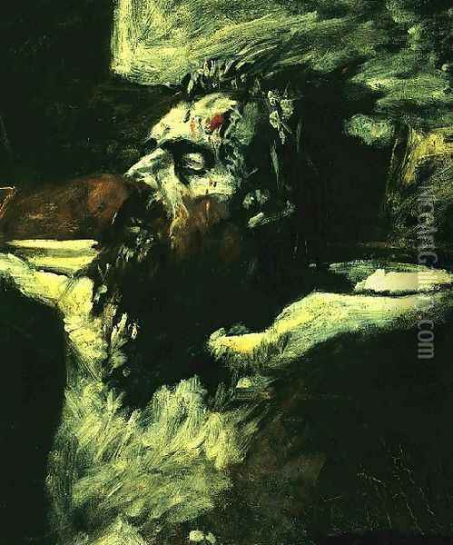 Head of Jesus, Preparation for The Crucifixion, 1893 Oil Painting - Nikolai Nikolaevich Ge