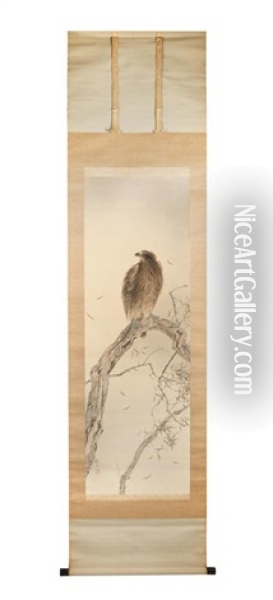 A Kakejiku (vertical Hanging Scrolls) Oil Painting - Okoku Konoshima