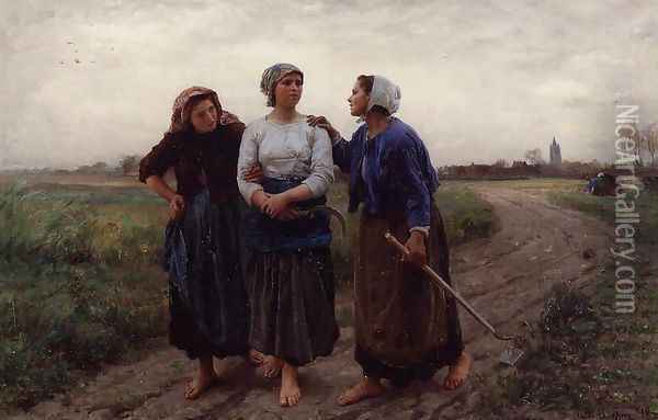 Setting out for the Fields Oil Painting - Jules Breton