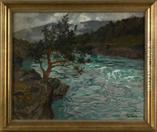 River Otta Norway Oil Painting - Fritz Thaulow