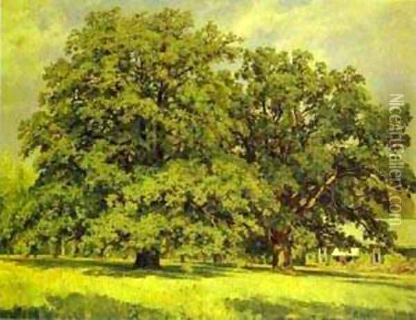 The Mordvinovo Oaks 1891 Oil Painting - Ivan Shishkin