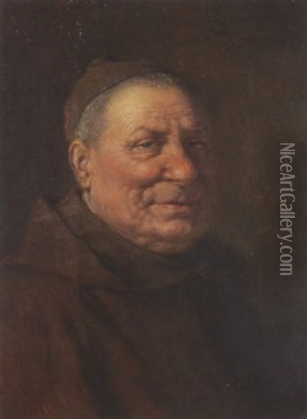 Bildnis Eines Monches Oil Painting - Eduard von Gruetzner