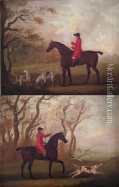 Two Fox Hunting Oil Painting - John Nost Sartorius