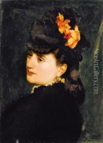 Portrait De Madame Ernest Feydeau, Future Madame Henry Fouquier Oil Painting -  Carolus-Duran